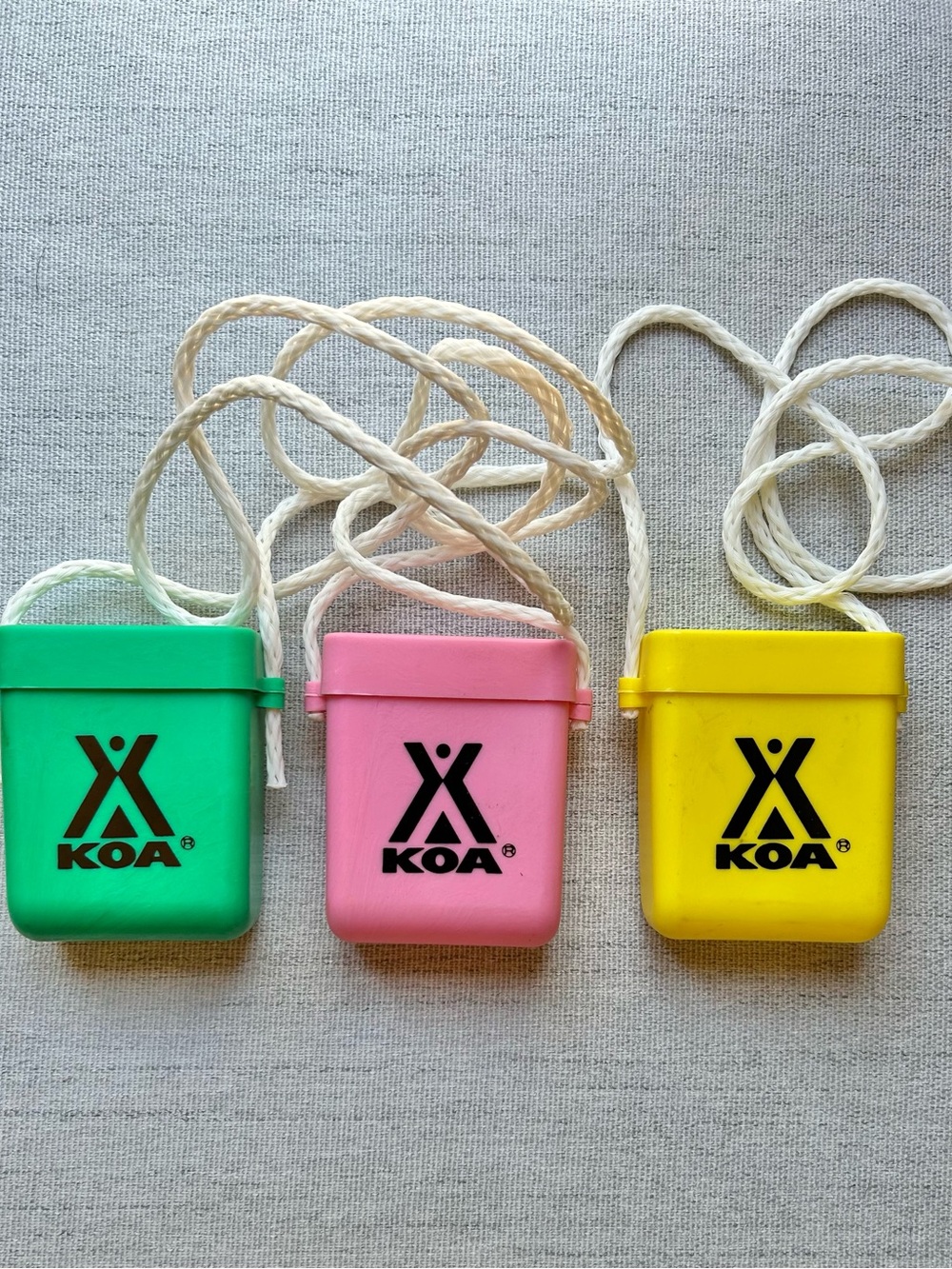 Vintage KOA Camping soap carriers